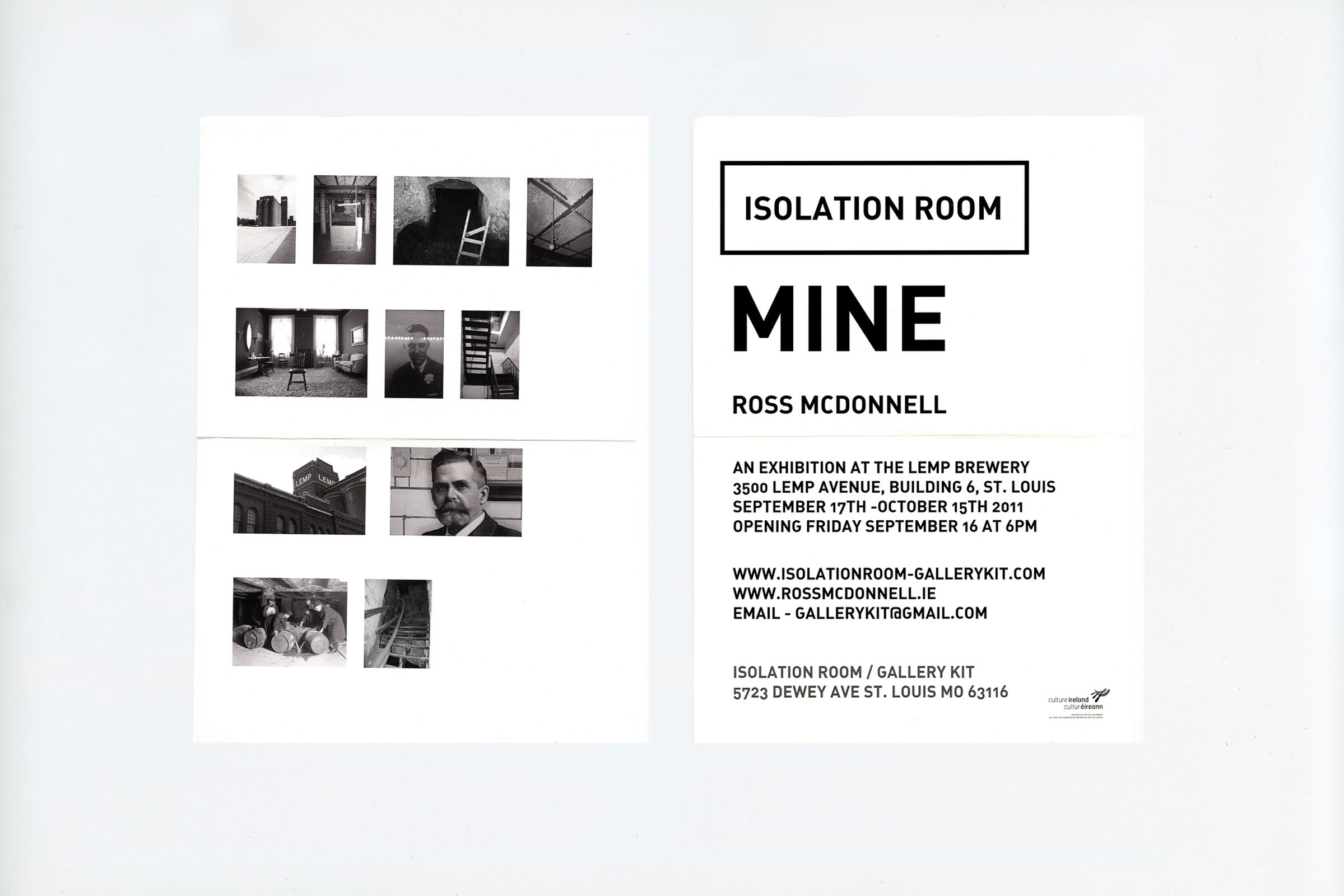 MINE, INVITATION. OFFSET PRINT, 12" x 8.5". 2011
